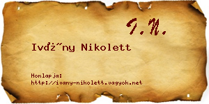 Ivány Nikolett névjegykártya